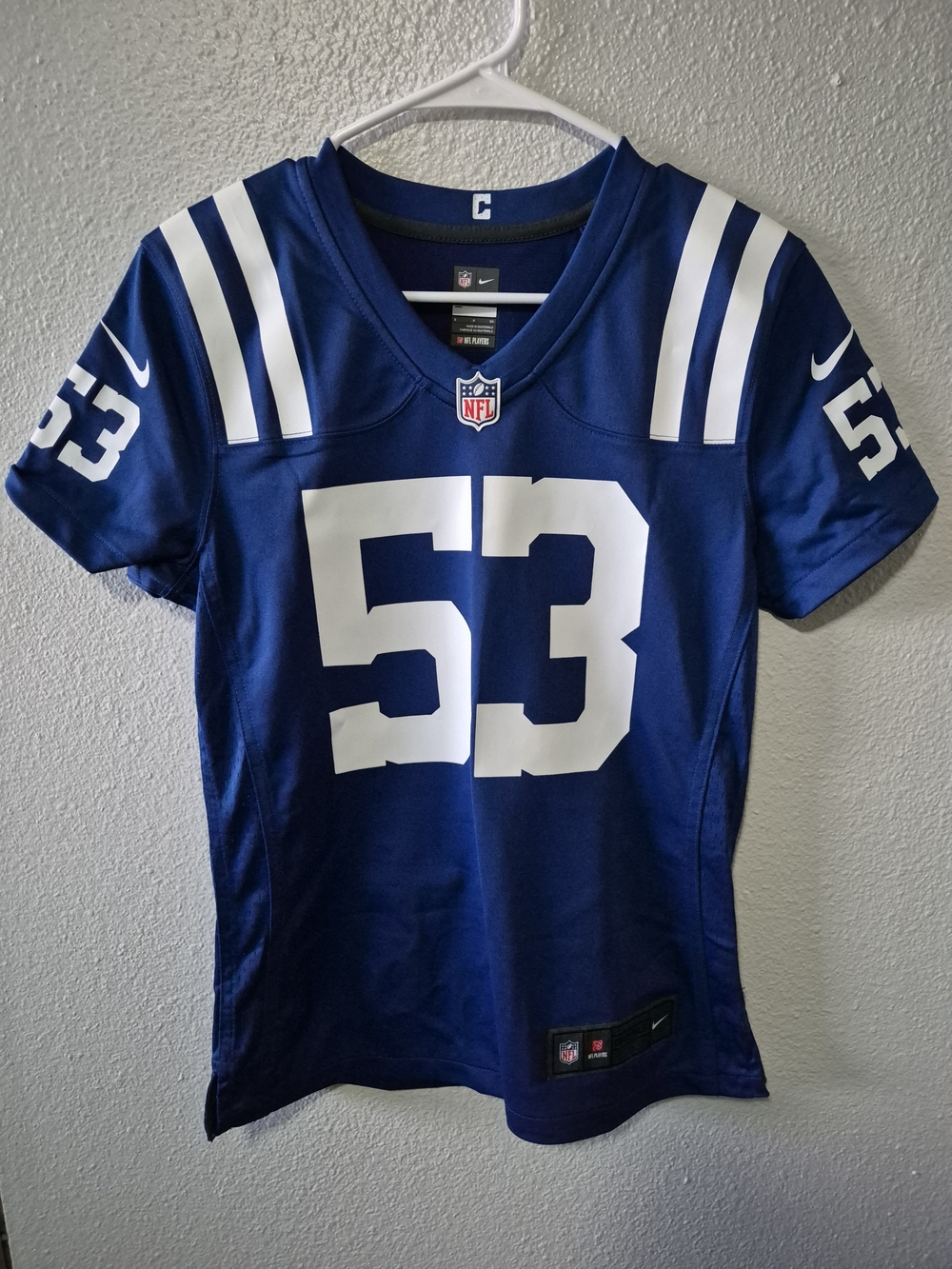Womens Nike NFL Indianapolis Colts Darius Leonard #53 Blue/White Jersey Size S